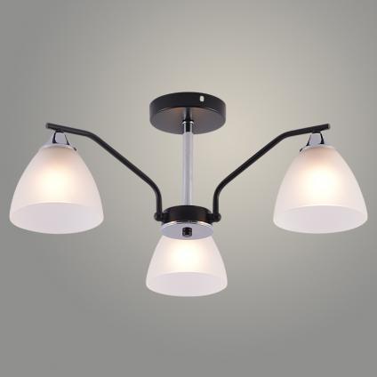 Люстра XA1697B/3 BK+CR черный/хром 3х60W E27 d570 h230, HN25